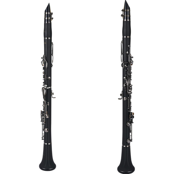 Кларинет KAYATA B з чорним ебонітовим корпусом, нікельовані клавіші, регульована підставка для великого пальця, кейс Deluxe Canvas чорний, нікель