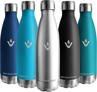 Термос Vikaster 500 мл: термофляга з нержавіючої сталі, без BPA, витримує протікання, багаторазовий. Ідеально для велосипеда, кемпінгу, йоги, спортзалу, фітнесу, школи, подорожей, активного відпочинку