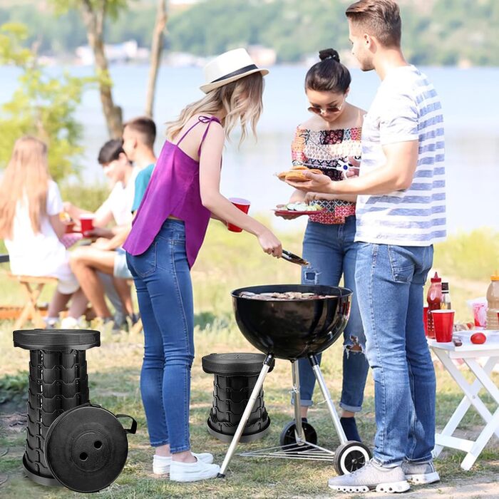 Складаний стільчик, телескопічний стільчик для кемпінгу, пікніків, риболовлі та подорожей