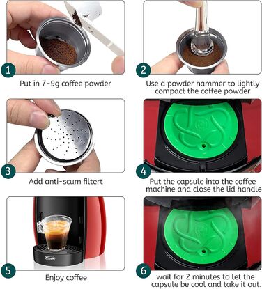 Багаторазова капсула для кави Dolce Gusto, нержавіюча сталь, силіконова кришка, для ресторанів, офісу, дому
