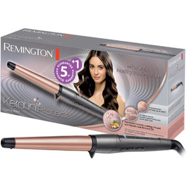 Стайлер для локонів Remington Keratin Protect [19-28 мм] з керамічним покриттям та маслом мигдалю, цифровий дисплей до 210°C, для створення природних локонів, спіральних локонів та пляжних хвиль, CI83V6