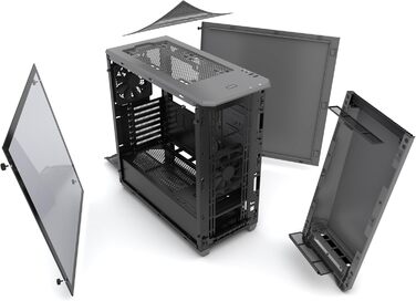Корпус Phanteks Eclipse P400 Steel ATX Mid Tower чорного кольору з темноватим склом, серія P400