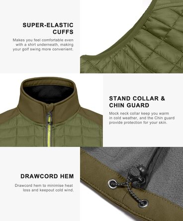 Little Donkey Andy Легка пухова жилетка для чоловіків. Тепла безрукавка для активного відпочинку, туризму, бігу (S, Оливковий)