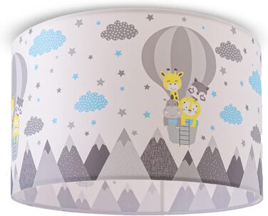 Paco Home Pendant Light Children's Room Ceiling Lamp Chandelier Baby Room Pendant Light Various Motifs Boys Girls E27, Color: Design 6 (Ø45.5 cm), Lamp Type___Color: Ceiling Light - White
