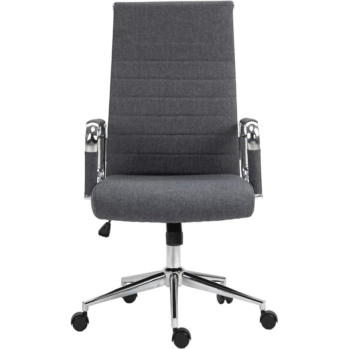 Офісне крісло SVITA Comfort: поворотне, для начальника, ергономічне, сіре, тканина