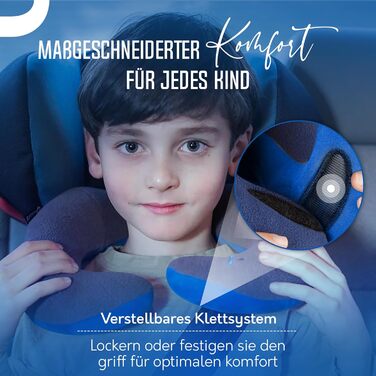 Подушка для шиї BCOZZY для дітей 8-12 років (сірий сріблястий), запобігає падінню голови, комфортна для подорожей, м'яка, можна прати, середній розмір