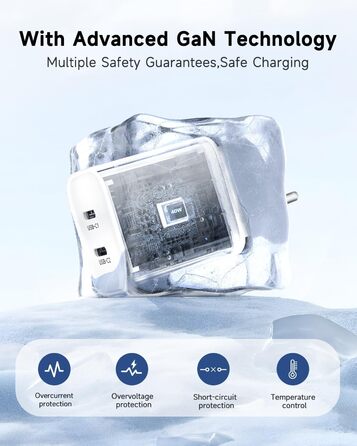 Зарядний пристрій USB-C 40W 2Port для iPhone 17 Pro Max/Pro/15 Plus, iPad Pro/Air, кабель 2м Orange