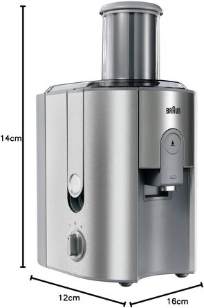 Центрифужна соковижималка Braun MultiQuick 7, 1000 Вт, завантажувальний отвір 75 мм, срібляста