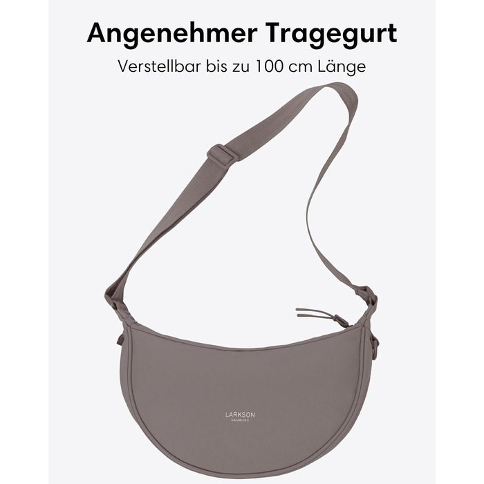 Сумка через плече LARKSON Solveig Medium бежева (Taupe) 3л - Місячна сумка, водонепроникна