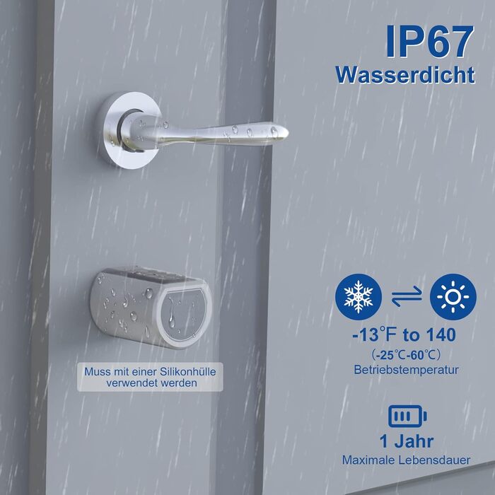 Електронний дверний циліндровий замок WELOCK PCB01 з паролем, RFID-карткою, Bluetooth та опціональним Wi-Fi, водонепроникний, для дверей 50-100 мм