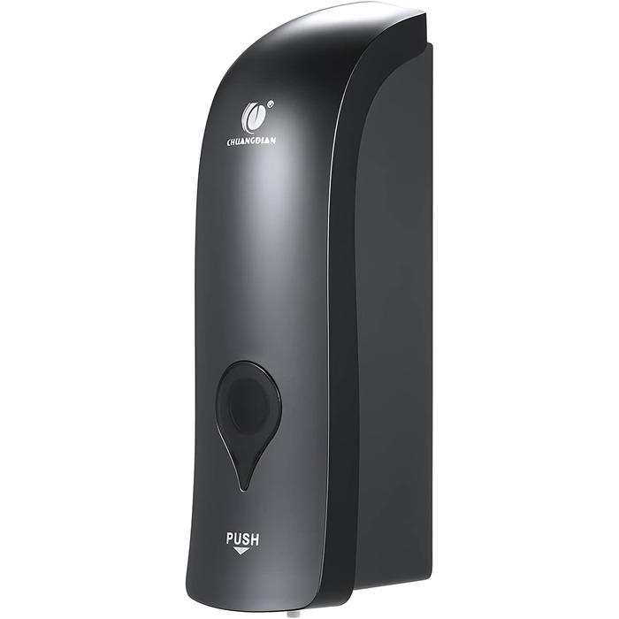 Дозатор мила настінний без свердління, 300 мл, ручний, для душу/шампуню/дезінфікуючого засобу, чорний/білий/золотий, опція сіро-чорний