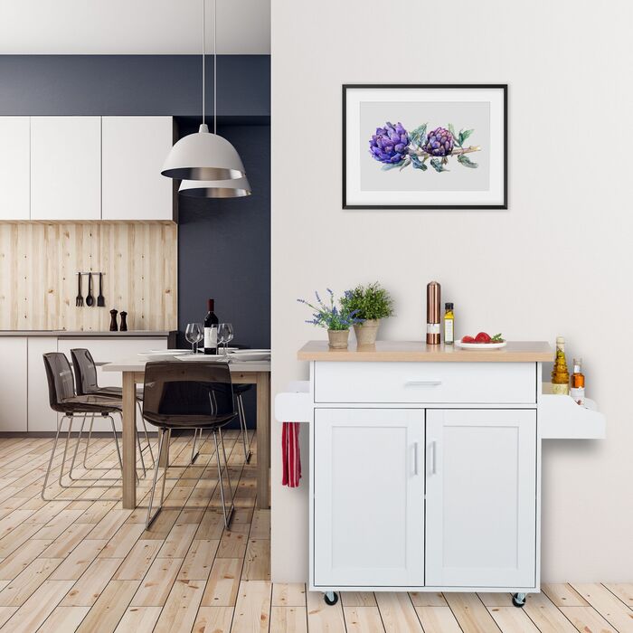 Візок кухонний Relaxdays з робочою поверхнею