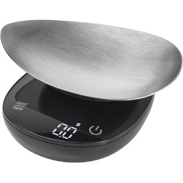 CASO FinoCompact Kitchen Scale - Battery-Free Kinetic Energy Scale - 5kg Capacity, 1g Increments - Testsieger