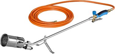 CFH Flame Gun PZ 6000 incl. Piezo Ignition and Gas Hose - Weed Burner Gas Application with 3/8