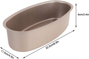 TOPINCN Cake Molds, Cheesecake Molds DIY Oval Cake Mold Muffin Mold (Gold)