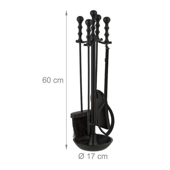 Relaxdays 5-Piece Fireplace Set