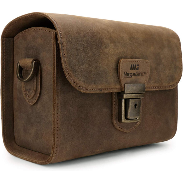 Чохол для камери MegaGear Pebble з натуральної шкіри для бездзеркальних, моментальних та DSLR камер, Кориця
