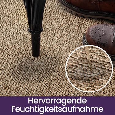Килимок для входу DEXI 60x90 см, бежевий, антиковзкий, вологопоглинаючий, для дому та коридору, машинне прання