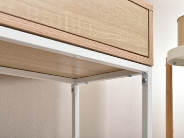 Консольний столик Mebel-Partner, білий матовий, 80 x 76,5 x 28 см