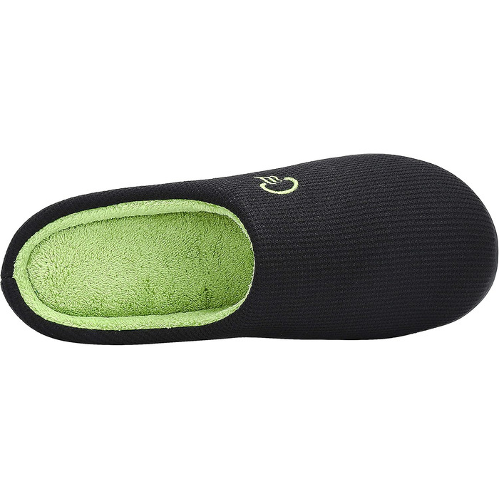 Тапочки зимові Mishansha унісекс з меморі-піною, чорно-зелені, розмір 36-47