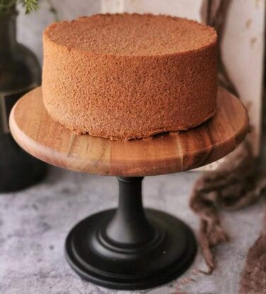 Дзеркальце для торта NUPTIO, 3 шт. в наборі: дерев'яний, рустикальний, для весілля, дня народження, дитячого свята, десертів та тістечок (чорний, 25.5 см)