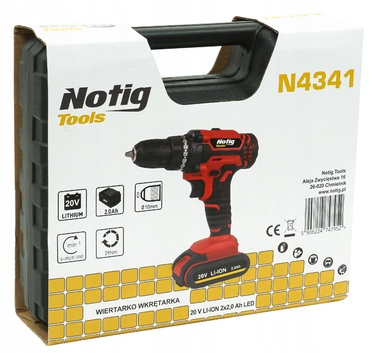 Акумуляторний шуруповерт Notig Tools 20 В N4341