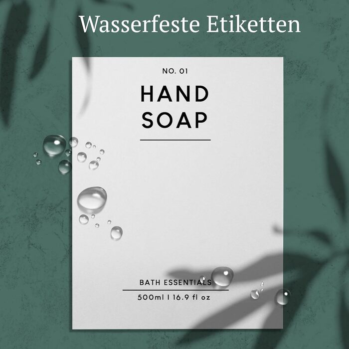 MONOKO Набір з 4 дозатори для мила, 500 мл, чорний, пластик, для душу та миття рук