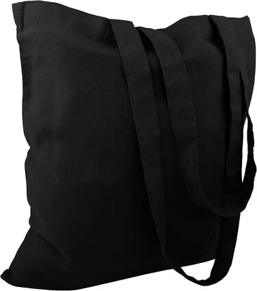 10 Cotton Bags | 38x42 cm | Unprinted | With two long handles | Paintable | Öko-Tex 100 certified | Jute bag | Fabric bags