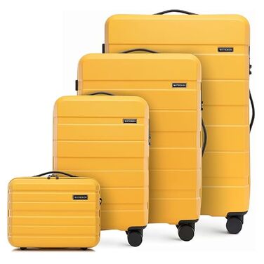 Набір валіз WITTCHEN COMODO Line: 4 шт. з ABS, телескопічний ручка, TSA-замок, 4 колеса, жовтий