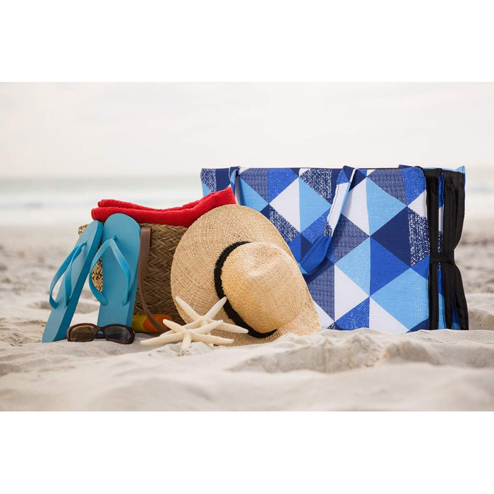 Ferocity 2-Pack Folding Beach Mat Set - Folding Mat with Carrying Handle, Durable Foam Blanket Model [061]
