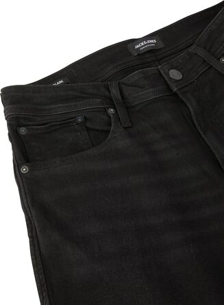 Джинси чоловічі JACK & JONES Clark Stretch Straight Fit, чорні (33W/32L)
