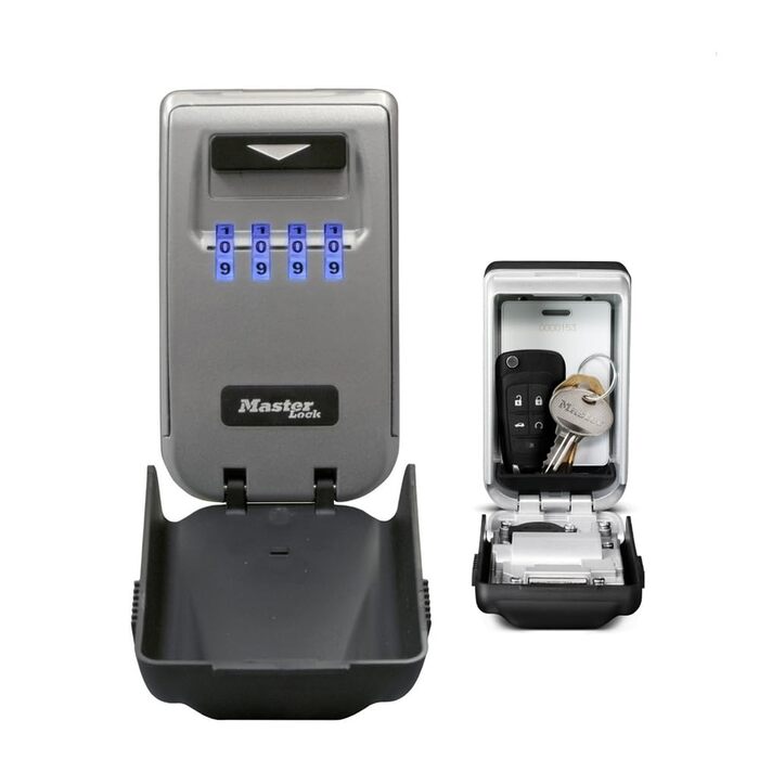 Сейф для ключів Master Lock з підсвічуванням цифр, настінний, для зовнішнього використання, 12.6 x 7.2 x 5.2 см