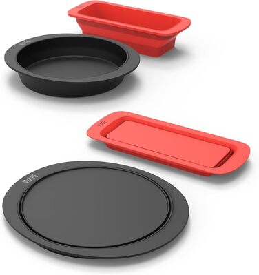 Силіконова форма для хліба та кексів WAFE BakeMate, складна, антипригарна, харчовий силікон, набір 2 шт.