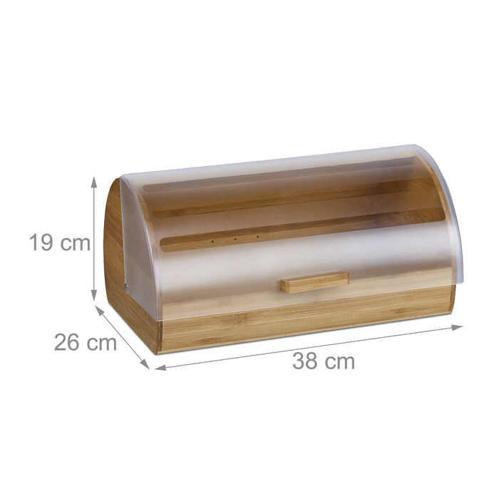 Relaxdays Bamboo Roll Bread Box Large