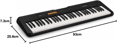 Клавіатура Casio Casiotone CT-S100 з 61 клавішею, 122 звуки та 61 ритми, чорна, сучасний дизайн