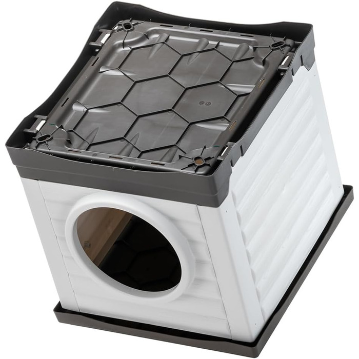 Клітка для собак та котів Ferplast PETVILLA 50 - вольєр для кроликів, зовнішній вольєр, міцний перероблений пластик, 38,5 x 43 x 38,5 см