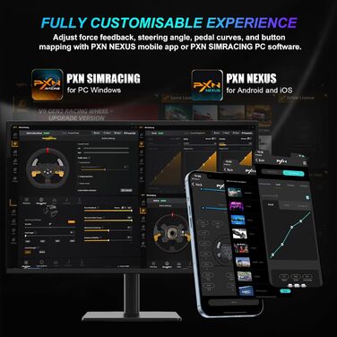 PXN V10 Ultra Gaming Руль для ПК, PS4, Xbox з Direct-Drive та педалями, 270°