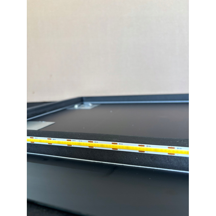 LED-дзеркало у ванну кімнату, квадратне, з підсвіткою, 90x90 см