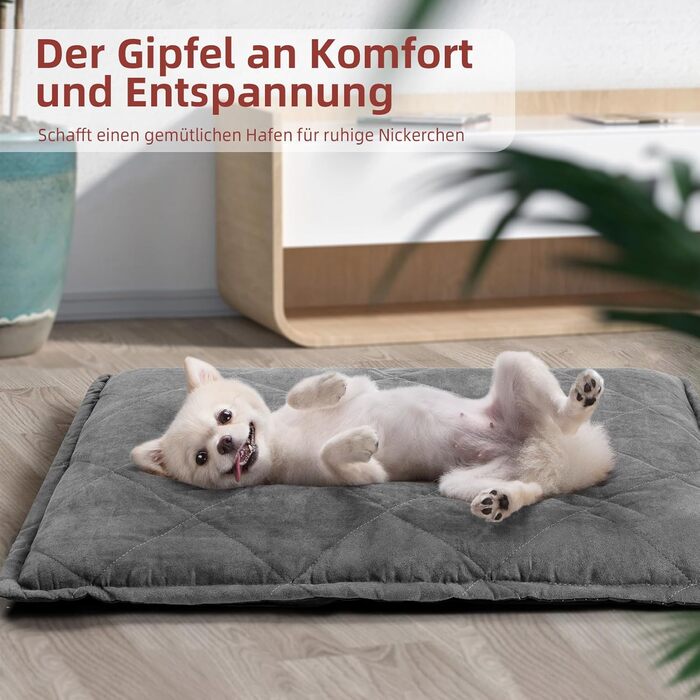 Самогріюча ковдра для собак та котів Mora Pets, 89 x 58 см, темно-сірий велюр