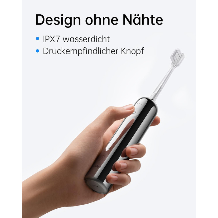 Електрична звукова зубна щітка Laifen Wave з 3 насадками, IPX7, USB, рожева (алюміній, нержавіюча сталь)