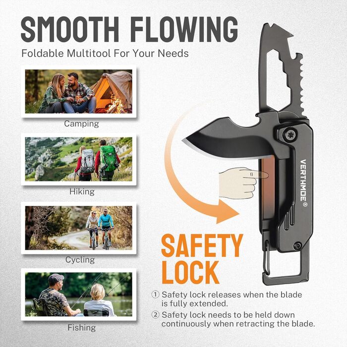 Мультитул-брелок для чоловіків: ніж-складник, мультиінструмент для подарунків, кемпінгу, дня народження, Advent-календарю 2025