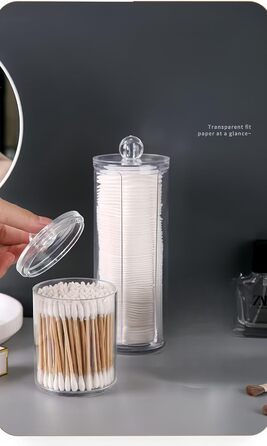 Організатор для косметики MIGUIWOR (3 шт.) - ватний диск, ватяні палички, прозорий