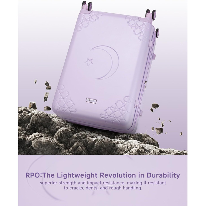 Набір валіз Sea Choice: 3 валізи з жорстким корпусом, розширювані, з TSA замком (фіолетовий)