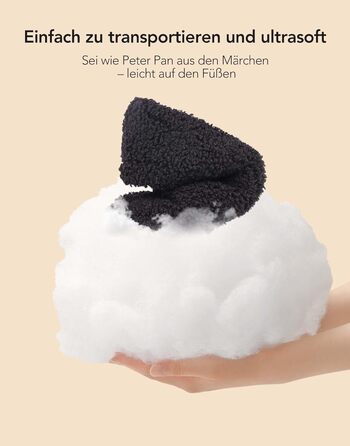 Тапочки VeraCosy жіночі з піною пам'яті, закритий задок, з підкладкою Polar Fleece, 38/39 EU, чорні