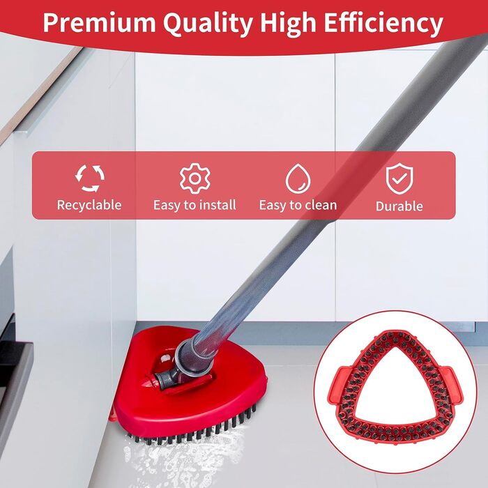Змінна насадка для швабри O Cedar EasyWring Spin Mop, мікрофібра, трикутна з жорсткою щетиною, для ванної, кухні, басейну, скла та плитки, 2 шт.