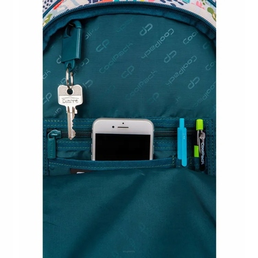 Багатофункціональний шкільний рюкзак CoolPack, білий/багатоколірний, 24 л