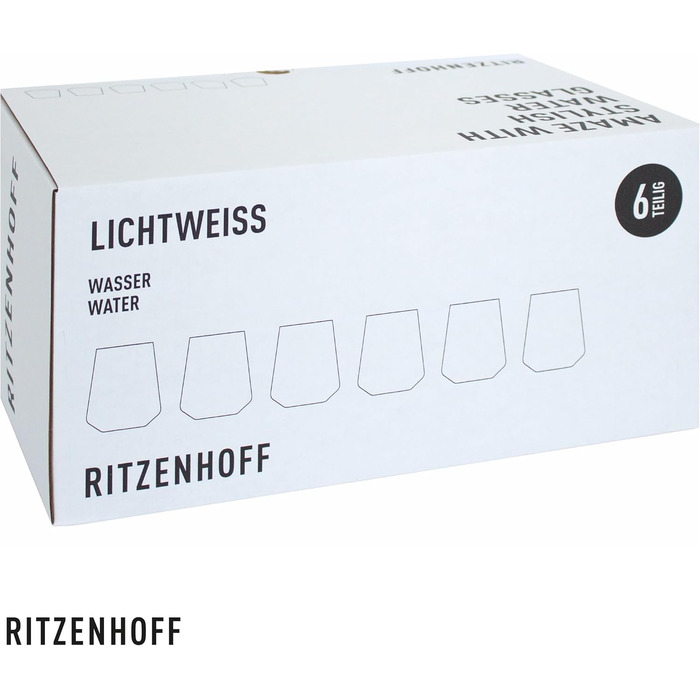 Набір склянок для білого вина RITZENHOFF Lichtweiss, 400 мл, 6 шт. - Made in Germany