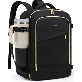 Рюкзак для ручної поклажі LOVEVOOK 45x36x20, 32L, чорний. Підходить для Ryanair, Eurowings, Wizz Air. З антикрадіжною кишенею.