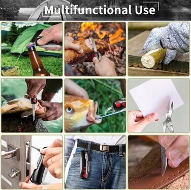 Швейцарський мультитул Taschenmesser: 15 функцій, для кемпінгу та надзвичайних ситуацій (Champagner, Зелений/Чорний)