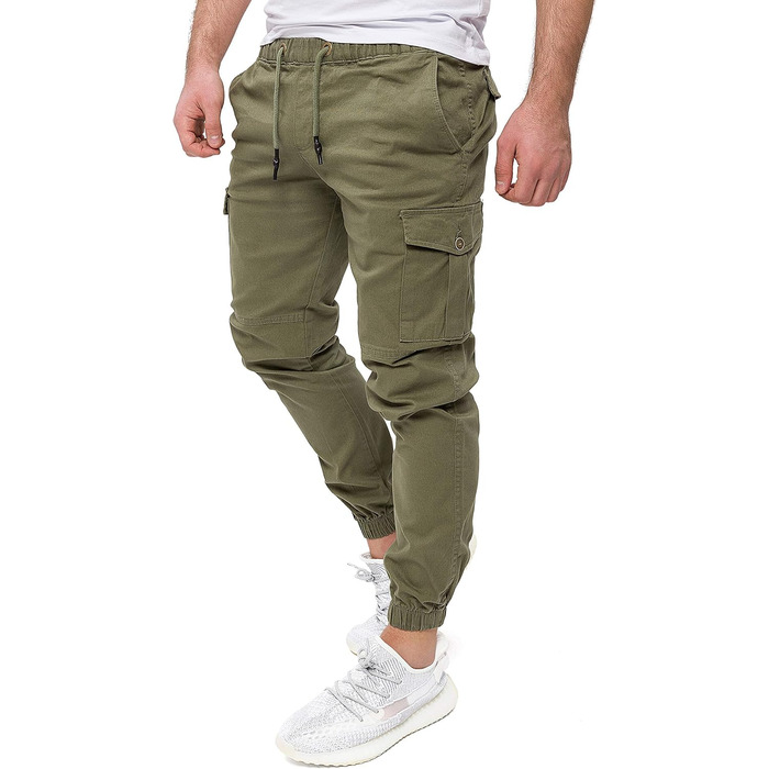 Штани карго чоловічі PITTMAN Darius, бавовняні, колір хакі (глибокий моховий зелений 180312), розмір 38W/36L